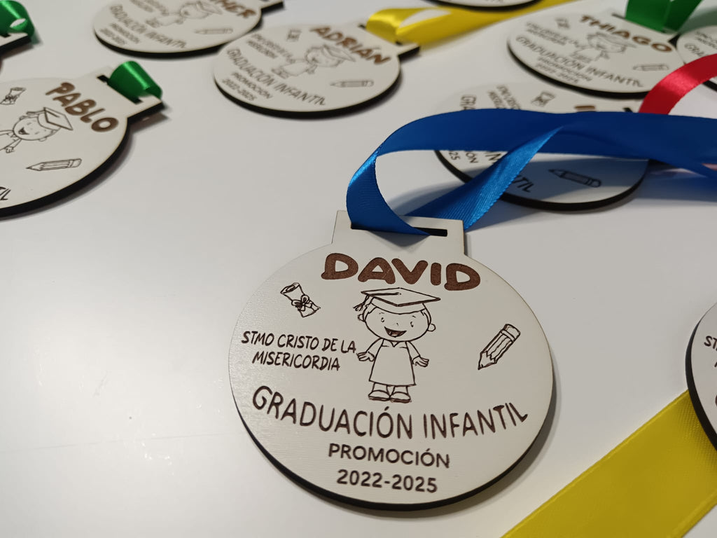 Medallas Graduación Grabado Láser
