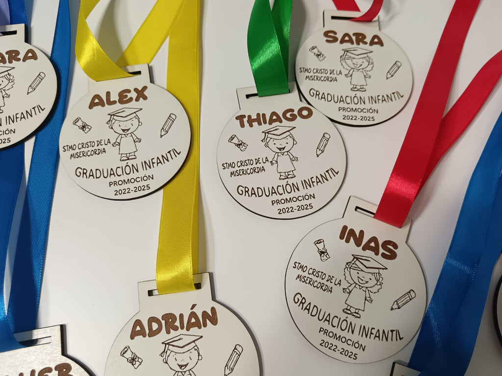 Medallas Graduación Grabado Láser
