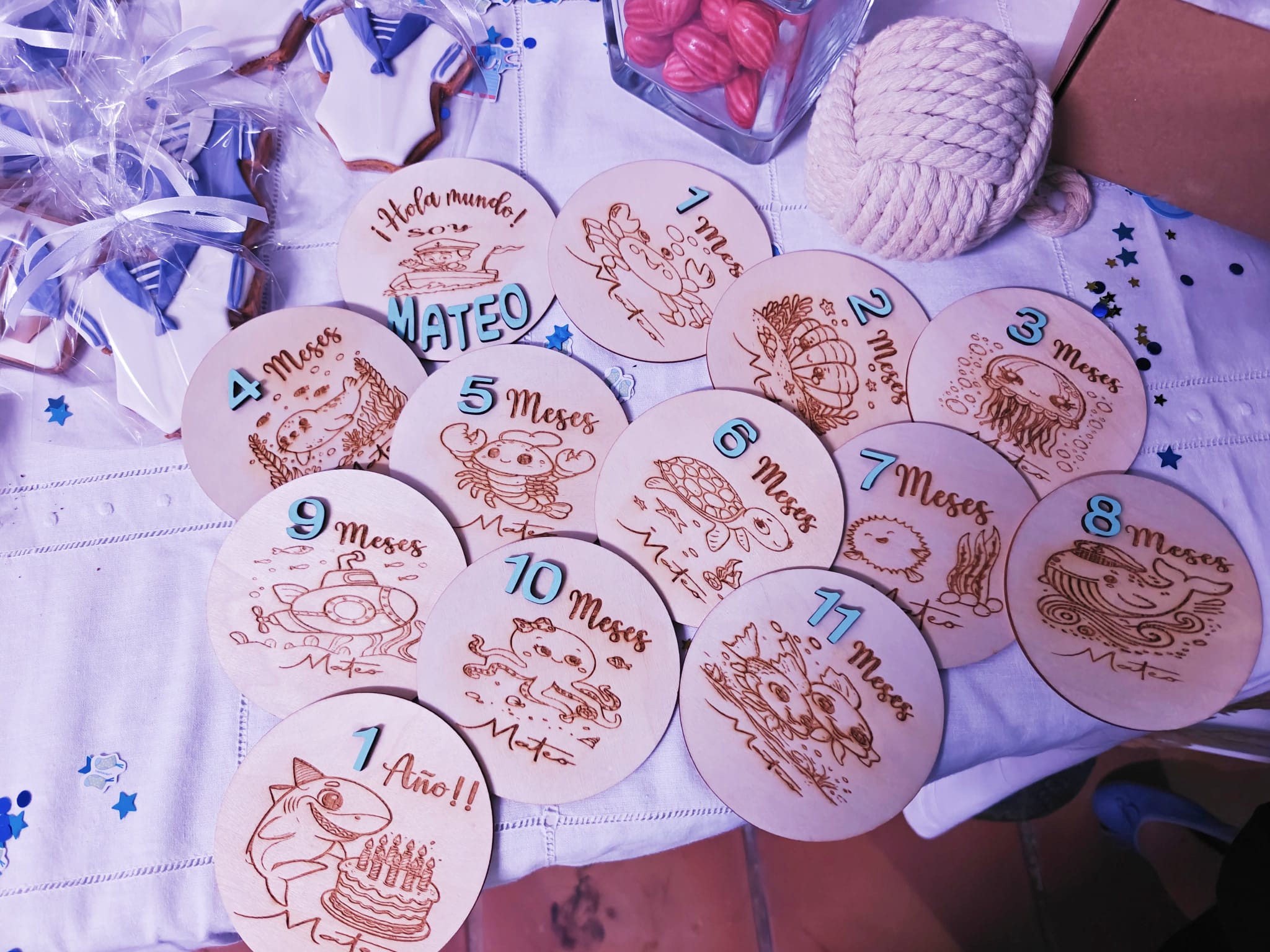 Placas cumplemeses bebé