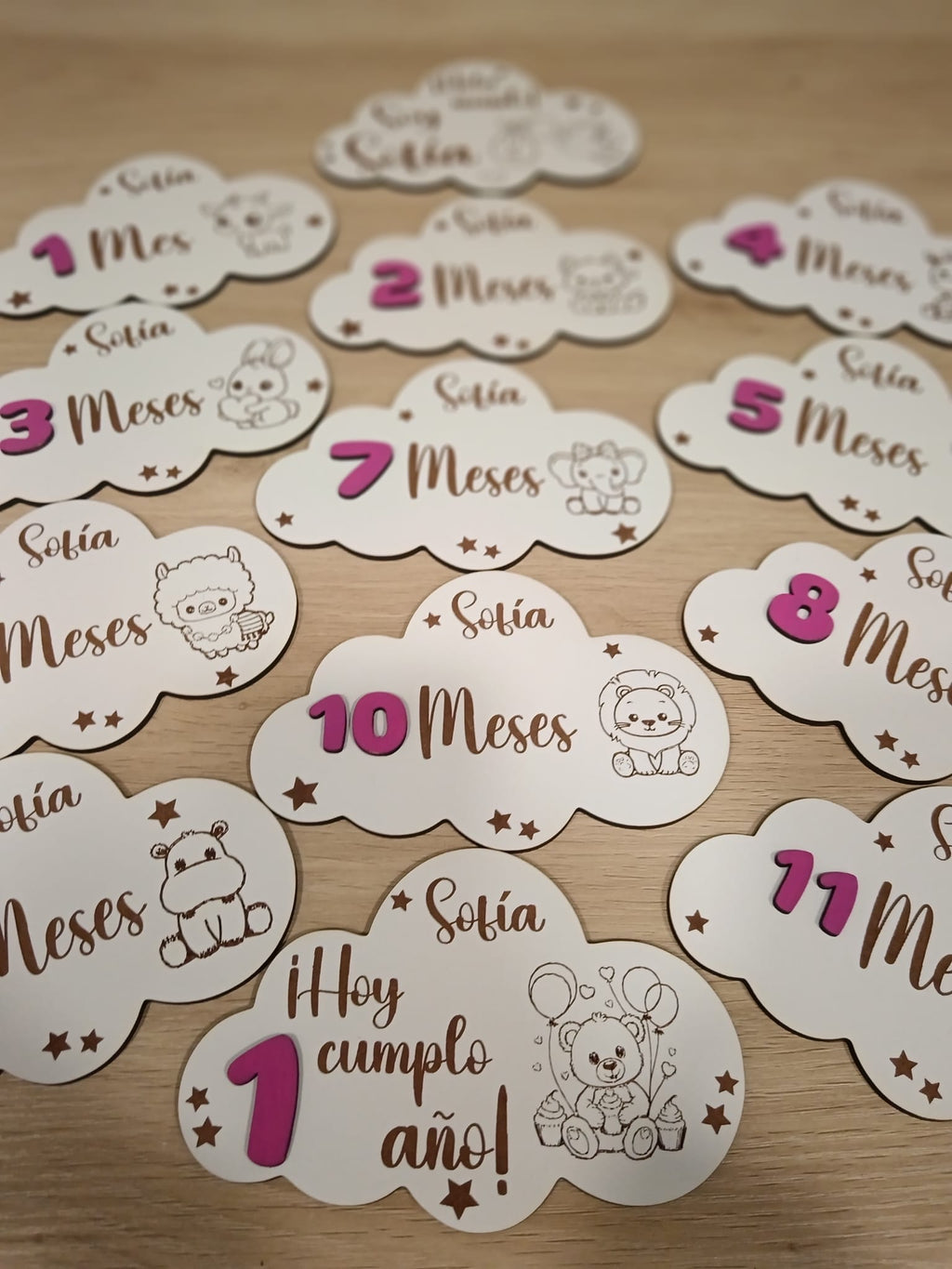 Cumplemeses bebé Nubes