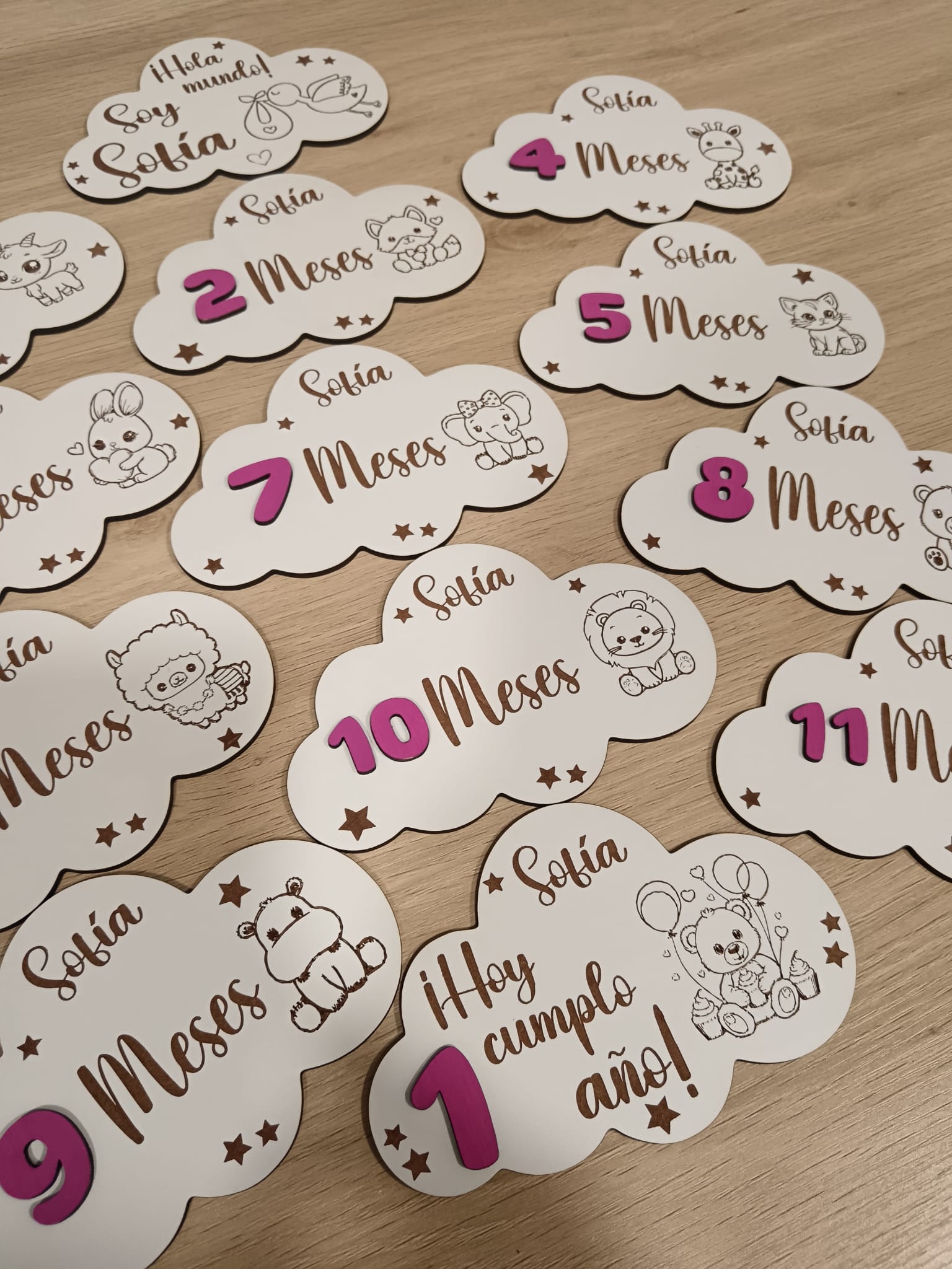 Cumplemeses bebé Nubes