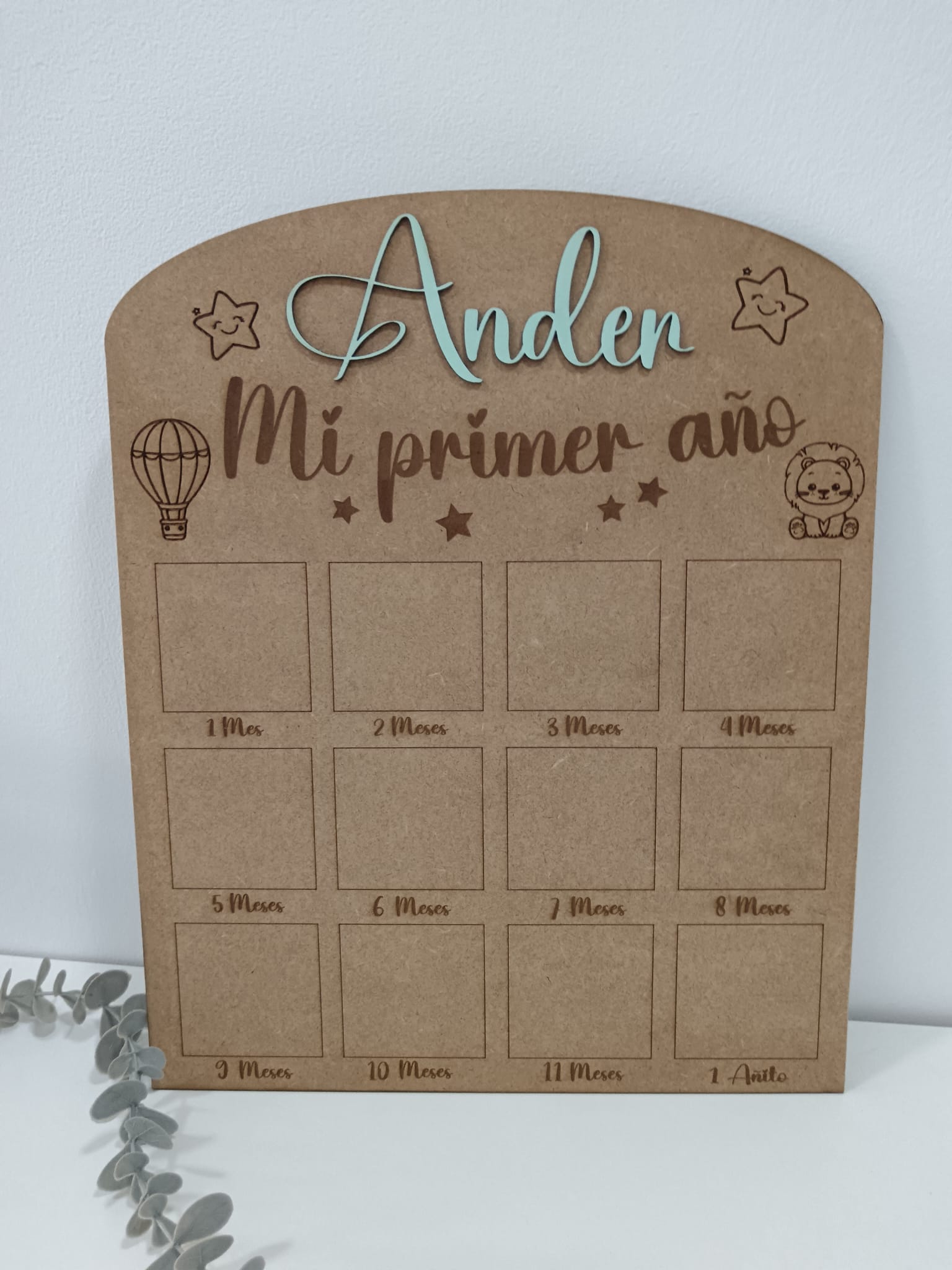 Cuadro Mi primer Año- Madera -