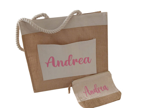 Conjunto Bolso Playa y neceser porta todo