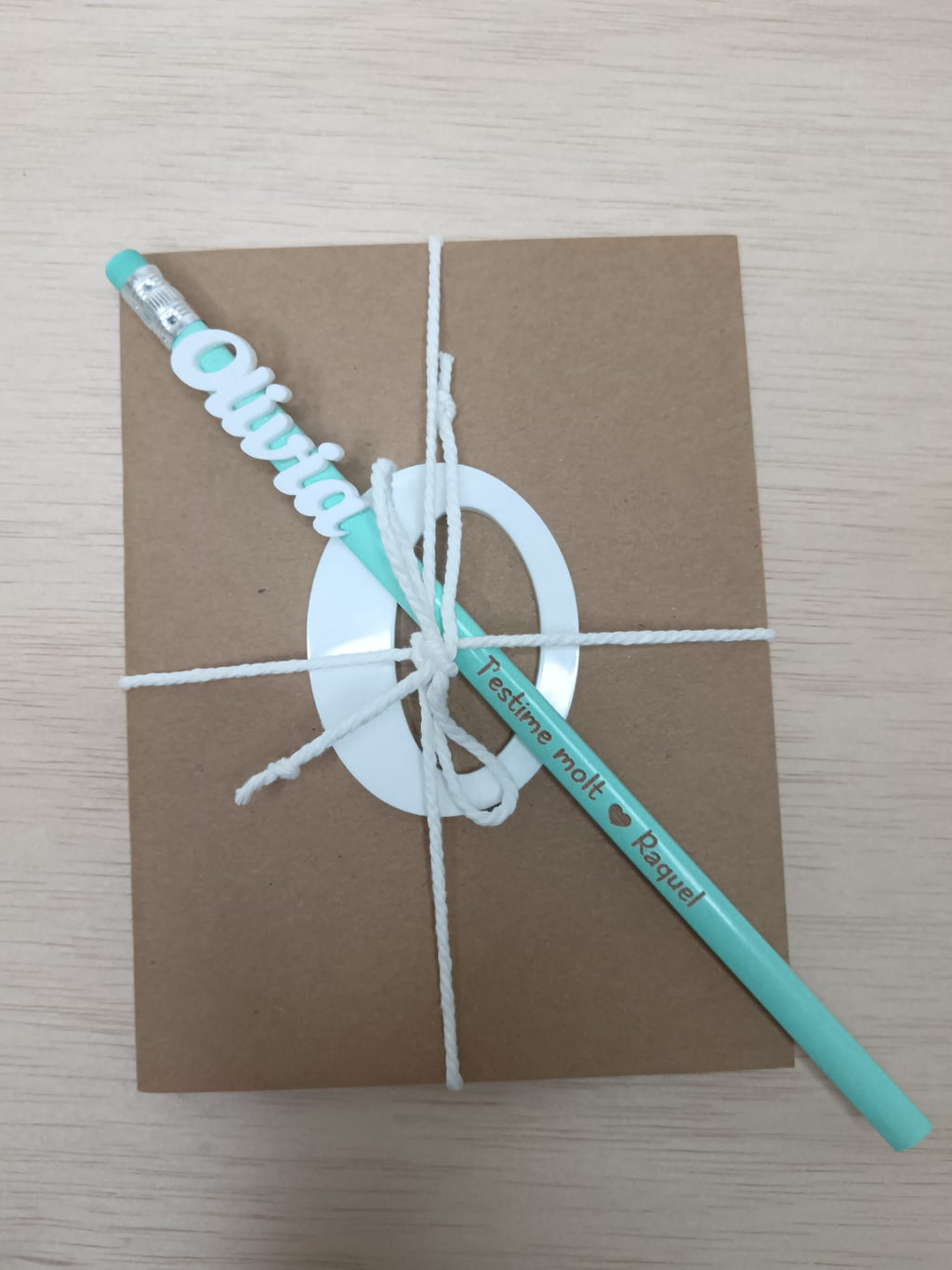 Pack libreta + lápiz personalizados Metacrilato