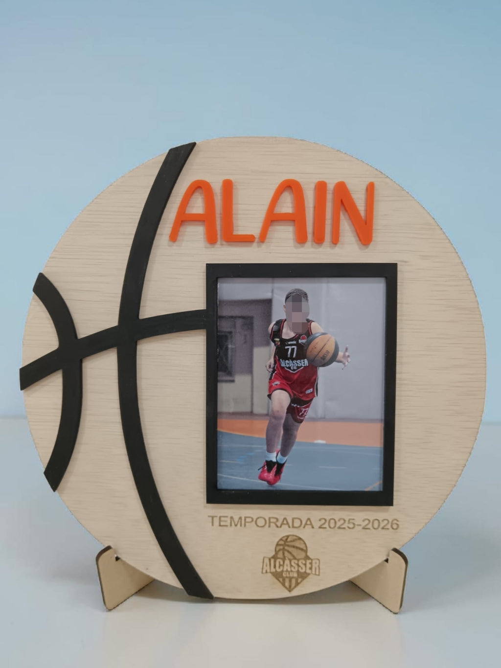 Placa balón de baloncesto