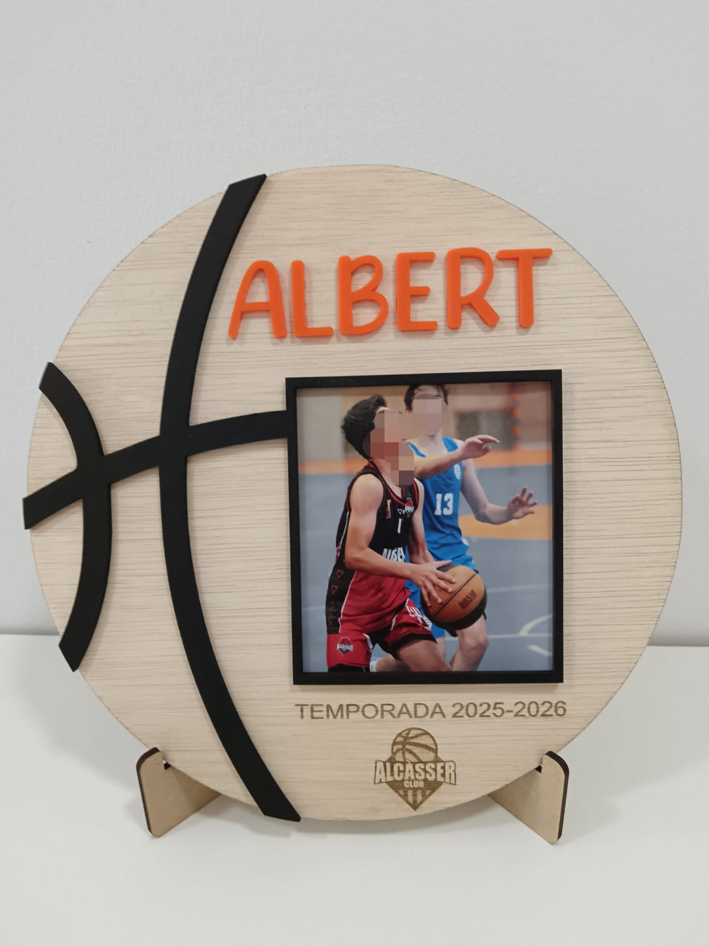 Placa balón de baloncesto