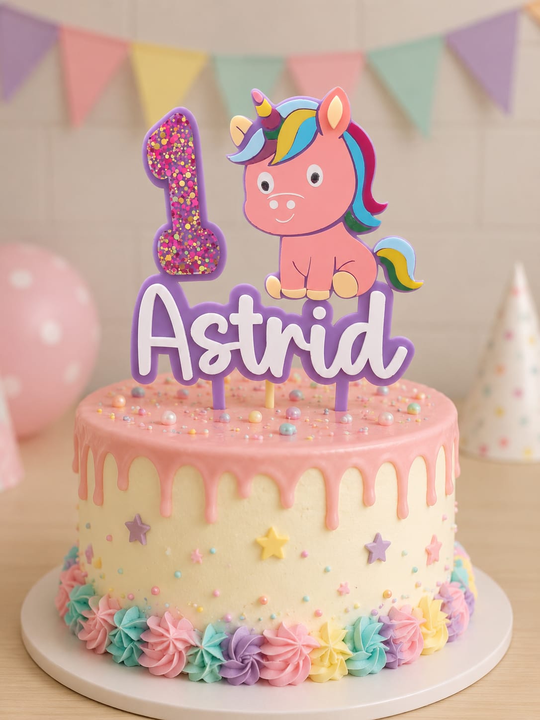 Topper Unicornio Metacrilato