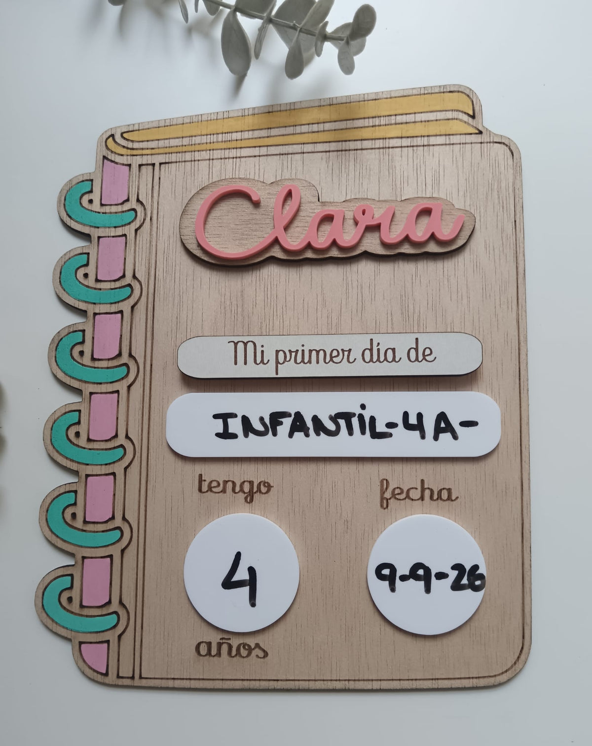 Placa Primer Día -Mod. Clara-