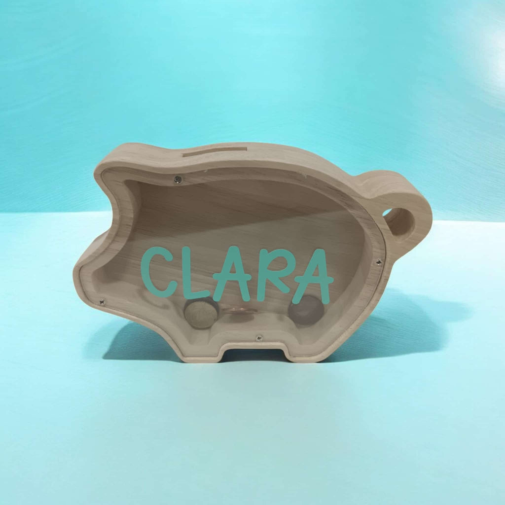Hucha cerdito madera
