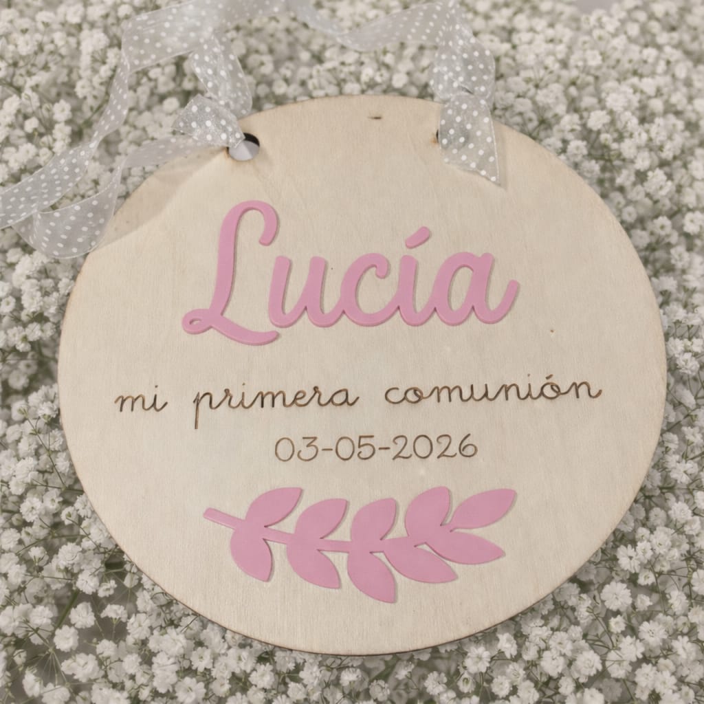 Placa silla primera comunión