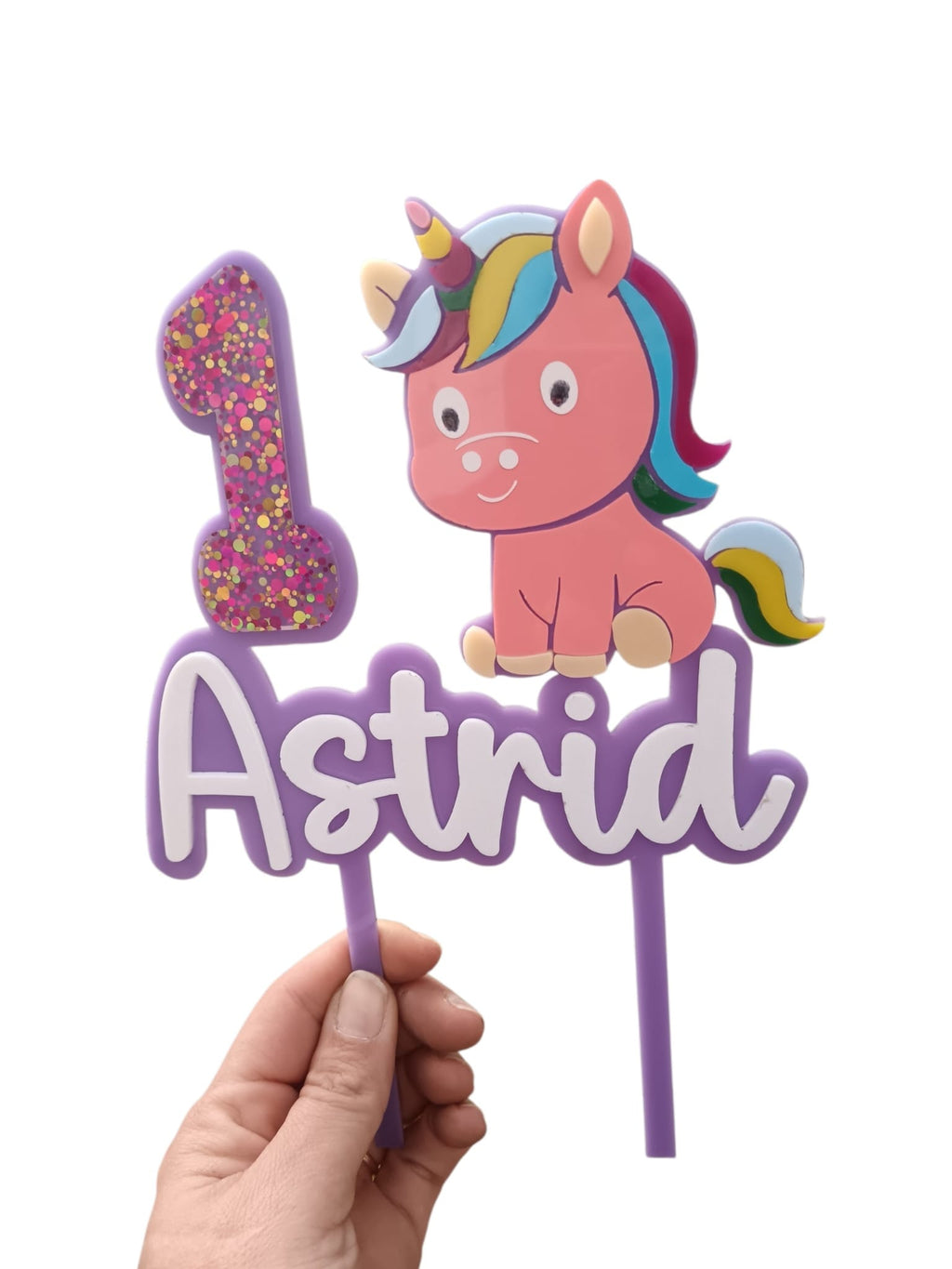 Topper Unicornio Metacrilato