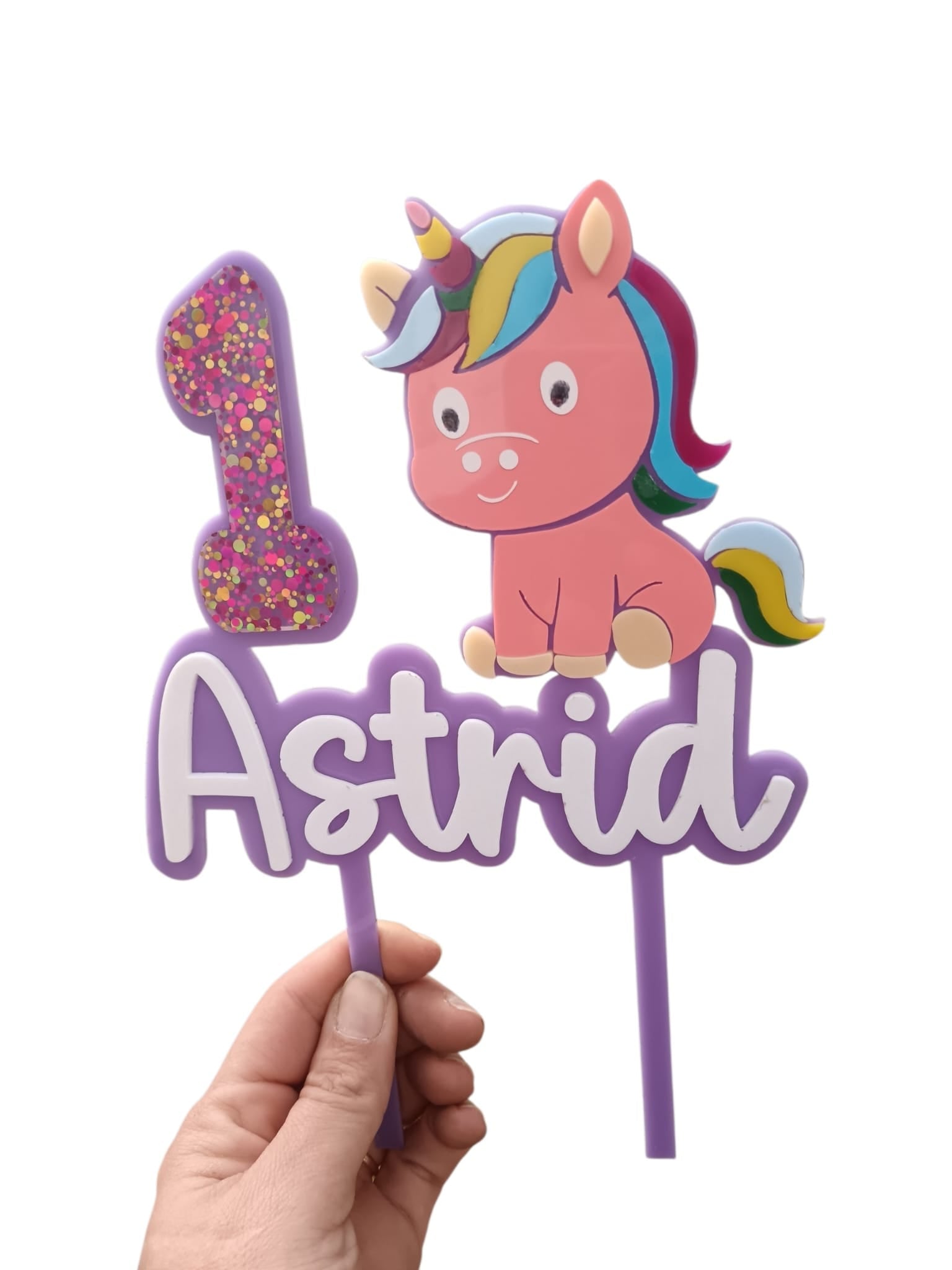Topper Unicornio Metacrilato