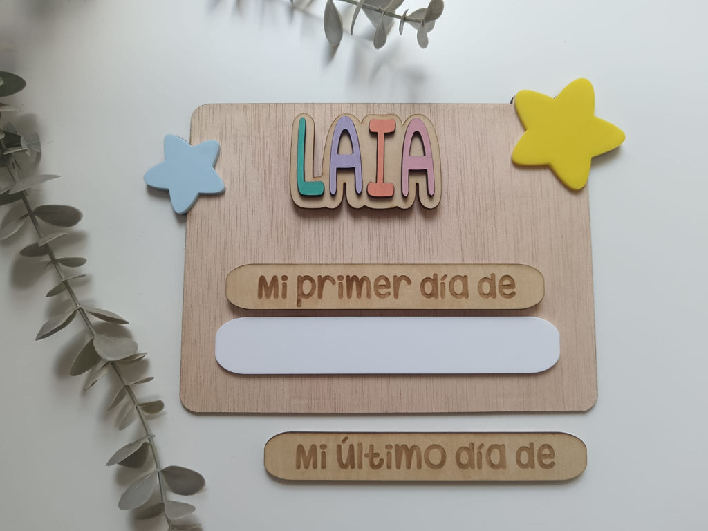 Placa Primer Día -Mod Laia-