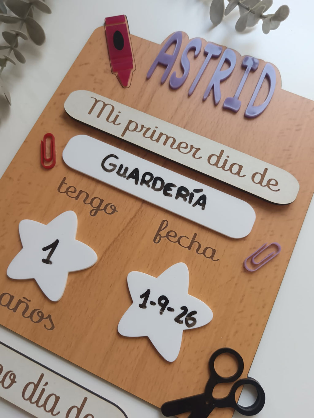Placa Primer Día -Mod.Astrid-