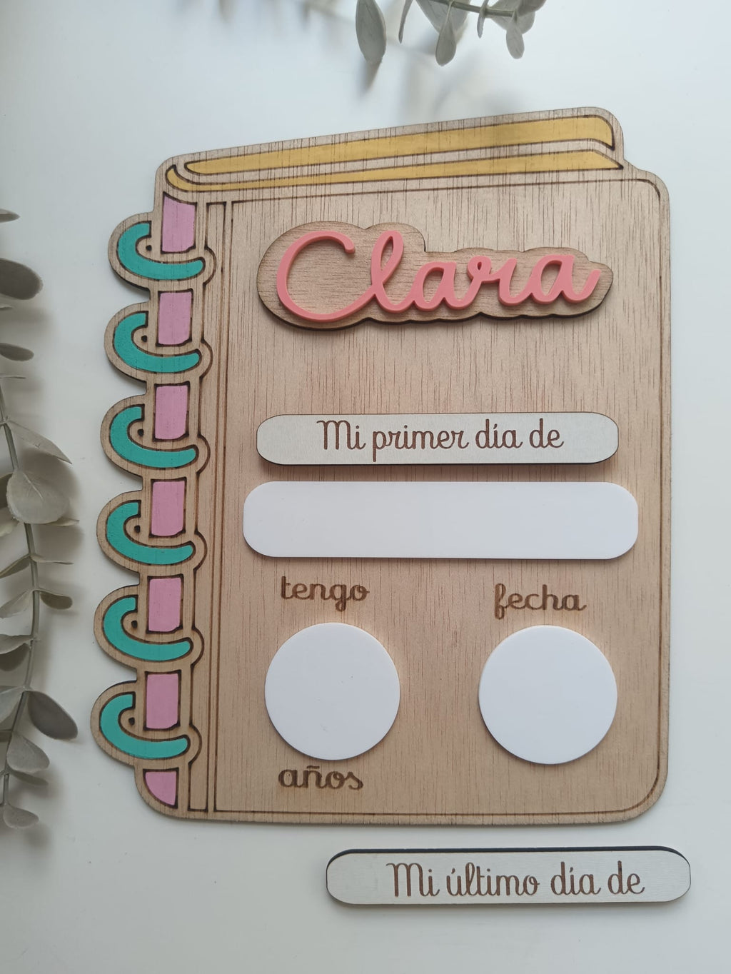 Placa Primer Día -Mod. Clara-