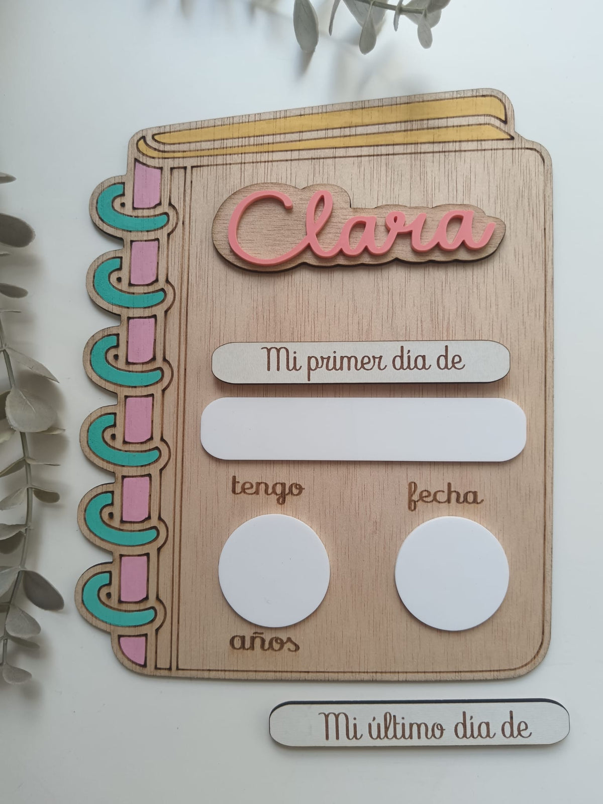 Placa Primer Día -Mod. Clara-