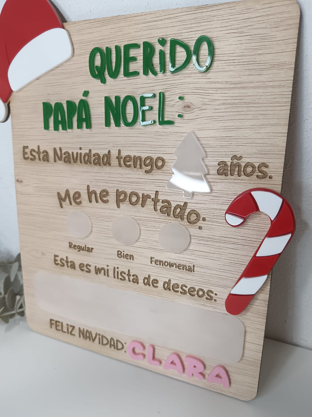 Placa para fotos Papá Noel